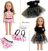 10 Sets 17 18 Inch Set MSYO Doll Clothes for - Dolls, Diverse Outfits (Floral, Polka Dot, Unicorn) & Accessories