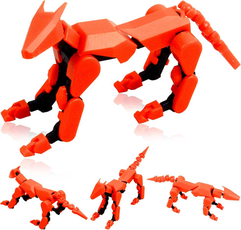 (Assembly Completed) T13 Action Figure Set, 3D Printed Robot Dog, Multi-Joint Movable, Dummy Dog Gift for Collectors