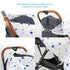 Muslin Stroller Cover, Versatile Sunshade, Windbreaker, and Insect Shield, Stylish and Breathable Travel Accessory