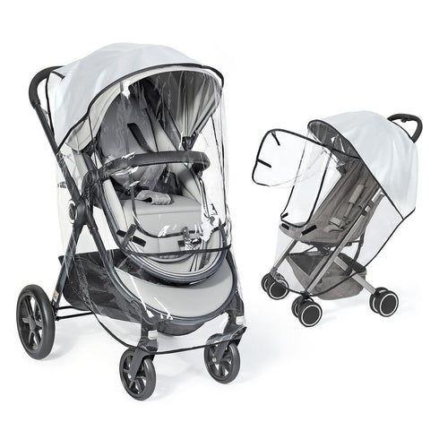 Universal Clear Stroller Rain Cover, No-Zip Waterproof Stroller Cover - Food Grade