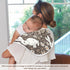 Bulletgxll Set 4, White and Brown Rabbits Unisex Baby Burp Cloths of Soft Absorbent Organic Cotton Muslin Burping