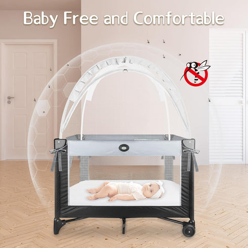 Generic Crib Tent to Keep Baby from Climbing Out - Crib Net to Keep Baby in - Mesh Crib Climbing Prevention, Pop Up