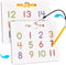 Gamenote Magnetic Number Tracing Board - 2 in 1 Double Sided Writing Board for Toddlers & Kids Learning