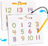 Gamenote Magnetic Number Tracing Board - 2 in 1 Double Sided Writing Board for Toddlers & Kids Learning