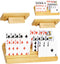 Card Holders for Playing Cards with Adjustable Stand, Set of 4, Wooden Organizer for Canasta Hand and Foot