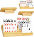 Card Holders for Playing Cards with Adjustable Stand, Set of 4, Wooden Organizer for Canasta Hand and Foot