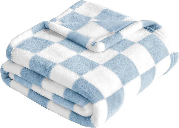 Yurhap Checkered Baby Blanket Fleece Baby Blankets for Boys, Ultra Soft Cozy