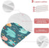 Bulletgxll Set 4, Vintage Elephants Unisex Baby Burp Cloths of Soft Absorbent Organic Cotton Muslin Burping Cloths