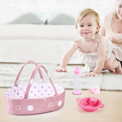Enjoyin 8 Set 9'' 12'' Pcs Baby Doll Accessories Includes Feeding Bottle, Pacifier, Blanket, Pillow, Tablewares