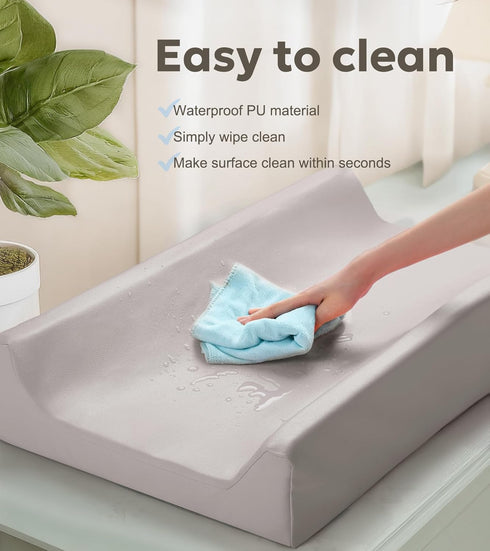 Mallify Baby Changing Pad, Waterproof & Wipeable Vegan Leather Diaper Changing Mat, Non-Slip Changing Pad for Dresser