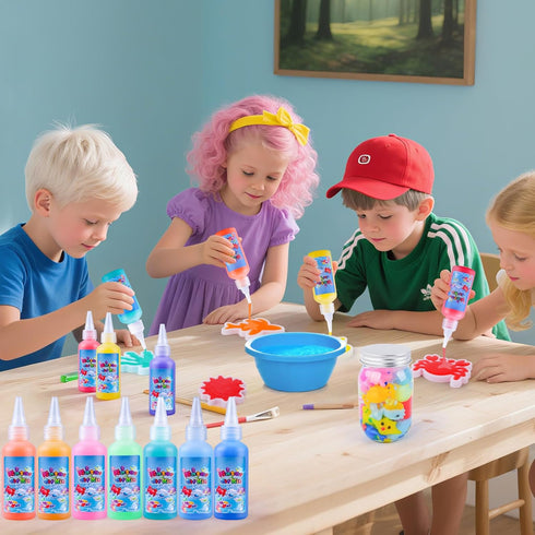 Albxiu 4-8-12, 22 22 3+ Aibxiu Magic Water Elf Toy Kit, Crafts for Kids Ages Aqua Fairy Water Gel with Gels, Sea