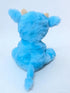 YUKOUQIAN 8 inch Cute Cow Plush Stuffed Animal Doll Toy for Girls Boys (Siting Cow CAI Blue)