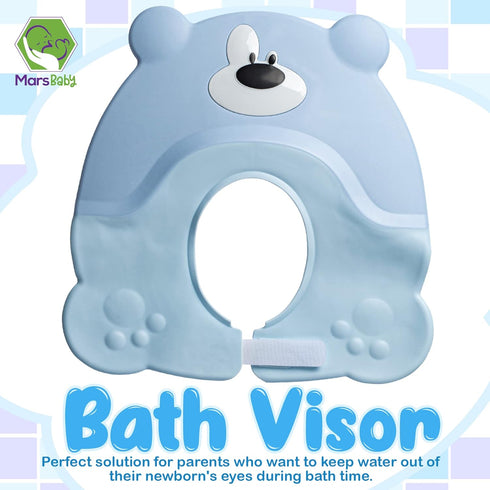 Mars Baby Shampoo Bath Visor - Shower Cap Keeps Water out of Babies Eyes During Bath Time - Adjustable Baby Shampoo Cap