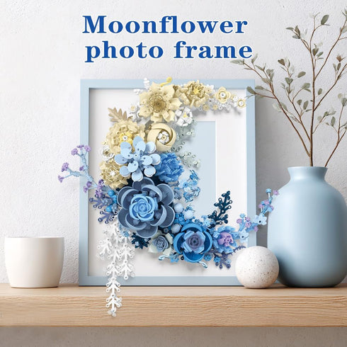 Set, 934 (JJ9094) Eternal Flower Building Blocks Simulated Artificial Flowers Moon Models, Home Decor or Idea Present