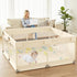 47x47in Uanlauo Beige Small Baby Playpen - Playpen for Babies and Toddlers, Safe Indoor Play Pen, Baby Pen with Storage