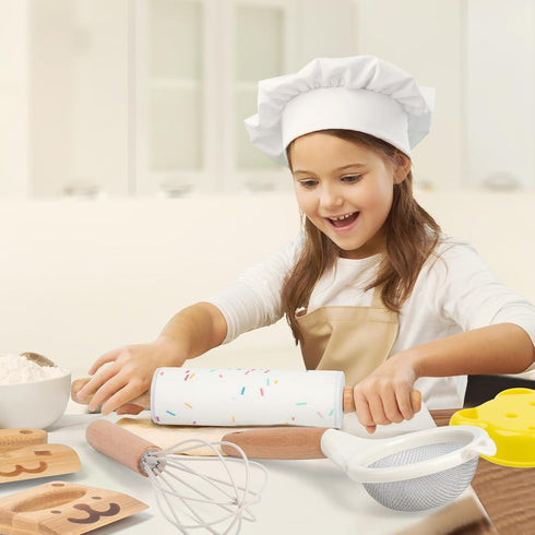 18 Sets Set Set, PCS Kids Cooking Real, Montessori Kitchen Tools for Toddlers, Cooking & Baking for Kids Little Chefs