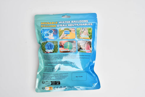 SOPPYCID Reusable Magnetic Water Balloons, 16 Pack Refillable Water Bombs, Self Sealing Quick Fill, Latex-Free Silicone