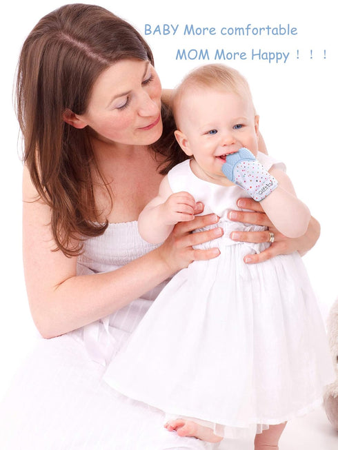 Giftty Teething Mitten Chew Mitt Baby Teether Glove - Self Soothing Toy for 0-6 Months