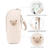 Nuiorfty Insulated Baby Bottle Bag with Adorable Bear Embroidery - Breastmilk Cooler Travel Bag for On-the-Go Portable