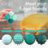 Set 8) ONO Signets Silicone Magnetic Balls with Textured Dimples, Bumps, and Waves | Fun to Play with Fidget Toy