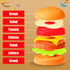 Plastic Burgers Sandwich Pretend Play Food Toy Set for Kitchen, Fake Food Playset for Preschool Kitchen Sets,