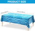 Irenare 2 Pieces Ocean Waves Plastic Tablecloth, 54 x 108 Inch Ocean Table Cover for Beach Pool Birthday Party
