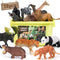 FRUSE Safari Animals Figures Toys, 12PCS Wild Zoo Animals Figurines, Realistic African Jungle Animals Playset for Kids