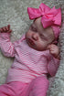 Pinky Reborn Baby Dolls Girl, 20 Inch Soft Weighted Body with Pink Clothes and Headwear