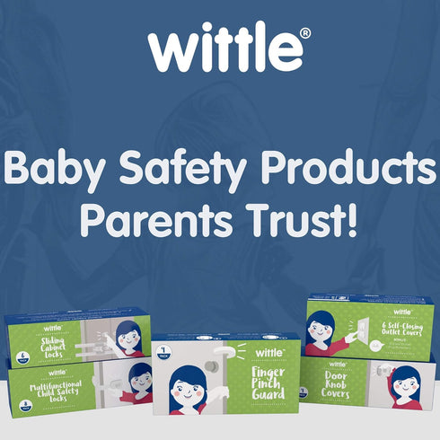 Wittle Baby Proofing Door Stopper, 4pk, Soft EVA Foam Finger Pinch Guard, Prevents Injuries, White