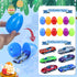 12Pack OCHIDO Easter Eggs Filled with Die-Cast Cars, Prefilled Easter Eggs with Toys Inside for Kids Easter Basket