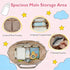 QualfsTerric Mommy Nappy Diaper Bag Multifunctional Large Capacity Tote with Pacifier Case Waterproof Baby Changing
