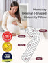 Momcozy J-Shaped Pregnancy Pillow for Sleeping with Cooling Cover Maternity Body Pillow for Pregnant Women, Side