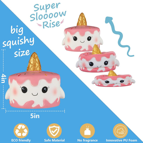 8 9 10 11 12 13 14, Pack 3 Jim&Gloria Paint Your Own Squishies, Jumbo Squishy Gifts for Girls and Boys Arts and Crafts