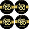 Sumerk 48 PCS Cheers to 60 Large Bottle Stickers, 60th Birthday Card Seals, 2 INCHES Round Happy Birthday Party Favors
