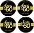 Sumerk 48 PCS Cheers to 60 Large Bottle Stickers, 60th Birthday Card Seals, 2 INCHES Round Happy Birthday Party Favors