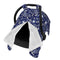 Hcpwzrf Deep Sea Navy Paisley Baby Car Seat Cover & Nursing Cover -