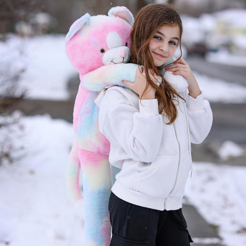 3.2lbs 39.5 inch Tezituor Cat Stuffed Animals, Hugging Large Stuffed Cat Plushies with Long-Legged for Boys Girls