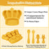 BXLL Set 10 Sets Silicone Baby Feeding Pcs Baby Led Weaning Supplies Suction Bowl Divided Plate Baby Bibs Fruit feeder