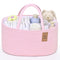 19L Baby Diaper Caddy Organizer, 16.8"x9.8"x9" Cotton Rope Diaper Basket, Changing Table