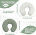 Tcwhniev 2Pcs Nursing Pillow Cover, Soft Cotton Newborn Breastfeeding Pillow Cover Stretchy Nursing Slipcover for Baby