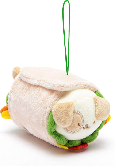 Anirollz 4" Stuffed Animal Plush Keychain, Burrito Outfitz with Puppy, Soft, Squishy, Cute Charm Toy