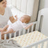 Pack and Play Sheets Fitted, 2-Pack Mini Crib Sheets, Organic Fitted for Pack N Play Mattress, Construction