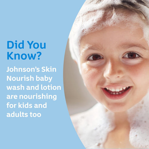 Johnson's Baby Skin Nourish Moisturizing Lotion - Dry Skin with Shea & Cocoa Butter, 16.9 Fl. Oz