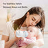5.4oz(Pack 4), 4Pcs 1 yanyoyo Natural Glass Baby Bottle Wide Neck, Anti-Colic Baby Bottle, Clear, of Includes Natural
