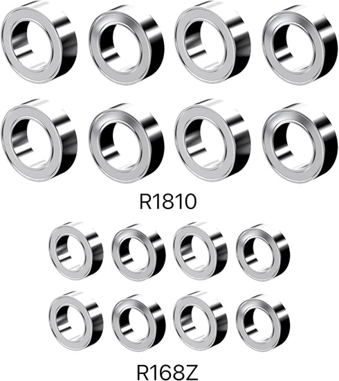 Jetwood RC Car Ball Bearing Set (R1810 & R168Z), Spare Parts for Remote Control Truck