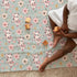 Baby Pig Boho Retro Floral Blanket, 30x40, Farm Animal Flannel Soft Swaddle for Boys and Girls