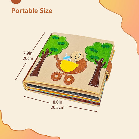 Sendhjurf 3-5 3-5-7 Montessori Busy Book for Toddlers Baby Family Quiet Book Activity Learning Travel Toys for Toddlers
