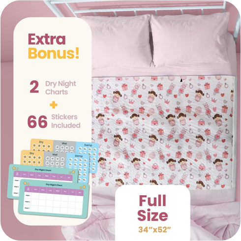 34"x52" IMPROVIA Pee Pads for Kids - Bed wetting Pads for Kids Potty Training Bed mats for Toddlers Waterproof
