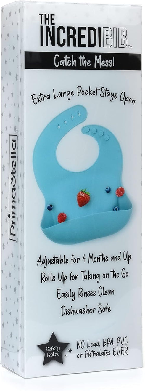 Silicone Baby Bibs, Soft Adjustable Waterproof Bib for Babies & Toddlers, BPA Free