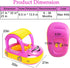 iGeeKid Inflatable Baby Pool Float with Canopy, Safe Seat for Infant Swim Float Rings (Pink)